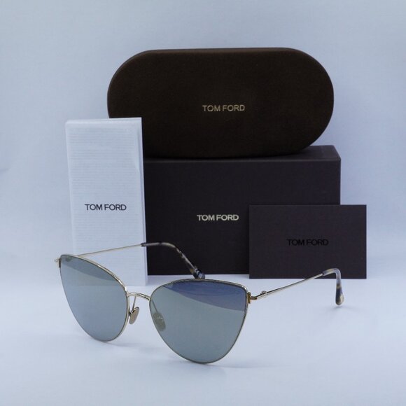 Tom Ford Anais-02 FT1005 32C Cat Eye Sunglasses - Gold/Smoke - Picture 1 of 9